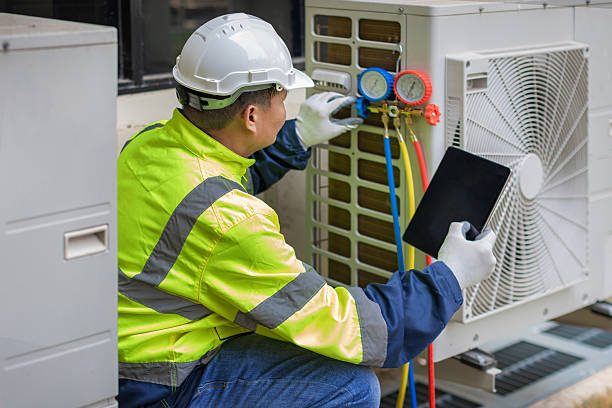 Professional Hvac technician working in River Falls, WI